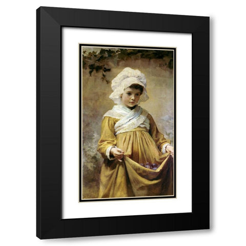 Gathering Plums Black Modern Wood Framed Art Print with Double Matting by Sutcliffe, Harriette