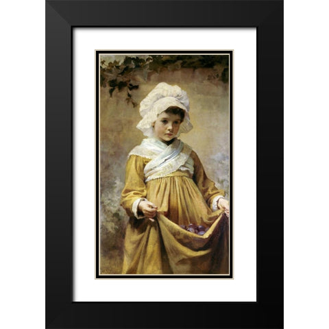 Gathering Plums Black Modern Wood Framed Art Print with Double Matting by Sutcliffe, Harriette