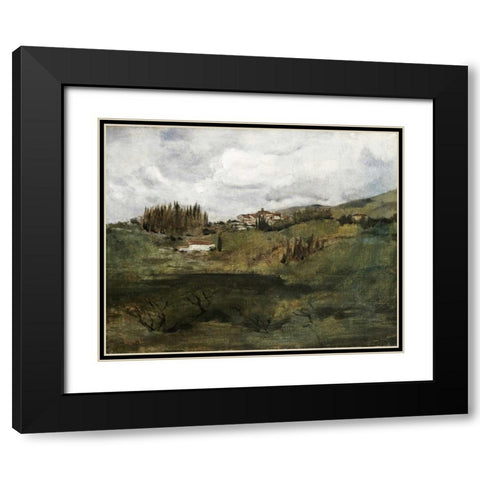 Tuscan Landscape Black Modern Wood Framed Art Print with Double Matting by Twachtman, John Henry