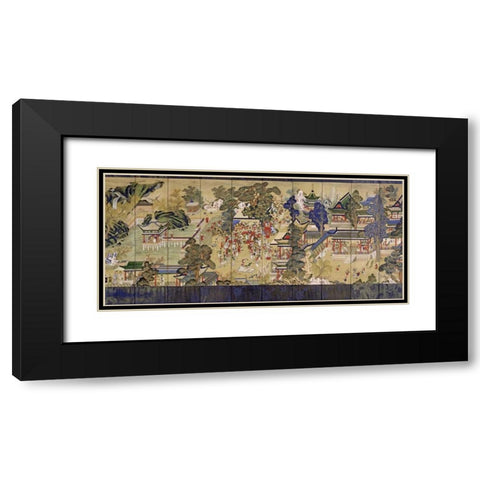 Guo Ziyis Banquet Black Modern Wood Framed Art Print with Double Matting by Unknown