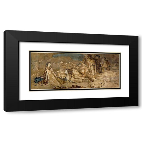 Prince Charles Edward Stuart Black Modern Wood Framed Art Print with Double Matting by Verbeocken, H.