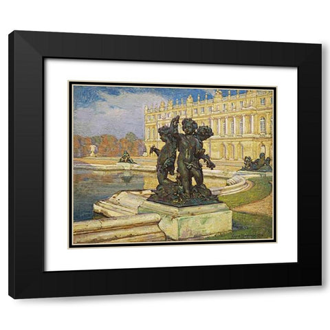 Versailles Black Modern Wood Framed Art Print with Double Matting by Wegener, Einar