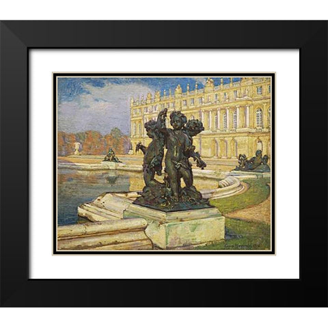 Versailles Black Modern Wood Framed Art Print with Double Matting by Wegener, Einar