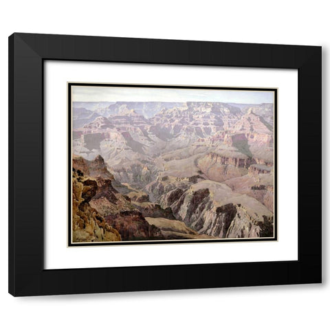 Yavapai Point Black Modern Wood Framed Art Print with Double Matting by Widforss, Gunnar