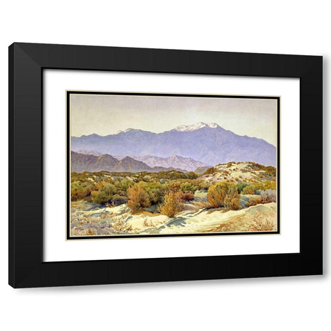 San Jacinto Black Modern Wood Framed Art Print with Double Matting by Widforss, Gunnar