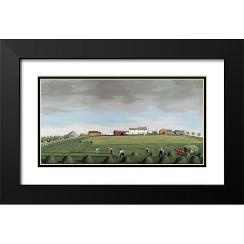 Ralph Wheelocks Farm Black Modern Wood Framed Art Print with Double Matting by Alexander, Francis