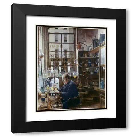 Laboratory of Thos Price Black Modern Wood Framed Art Print with Double Matting by Alexander, Henry