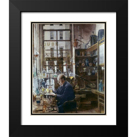Laboratory of Thos Price Black Modern Wood Framed Art Print with Double Matting by Alexander, Henry