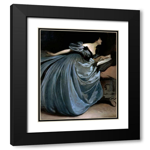 Alethea, 1895 Black Modern Wood Framed Art Print with Double Matting by Alexander, John White