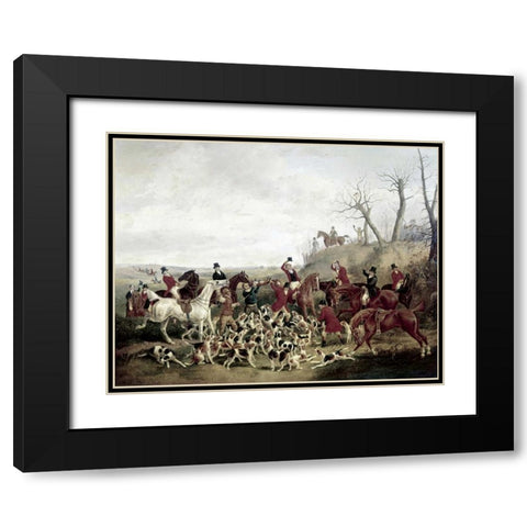 Kill Black Modern Wood Framed Art Print with Double Matting by Alken, Henry Thomas