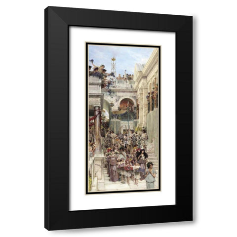 Rites of Spring Black Modern Wood Framed Art Print with Double Matting by Alma-Tadema, Sir Lawrence