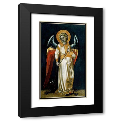 Archangel Michael I Black Modern Wood Framed Art Print with Double Matting by Di Arpo, Guariento