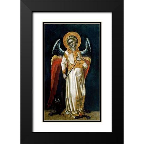 Archangel Michael I Black Modern Wood Framed Art Print with Double Matting by Di Arpo, Guariento