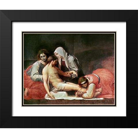 DeVintageition Black Modern Wood Framed Art Print with Double Matting by Bartolommeo, Fra
