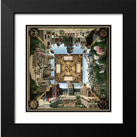 Story of David Black Modern Wood Framed Art Print with Double Matting by Beham, Hans Sebald
