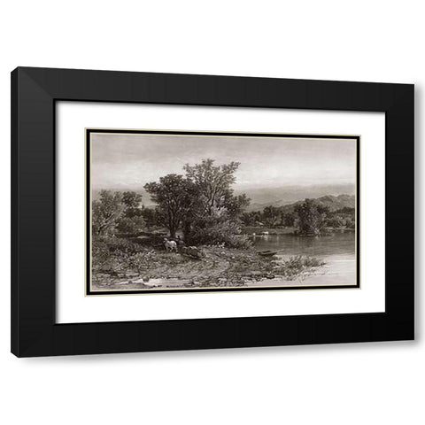 Housatonic Black Modern Wood Framed Art Print with Double Matting by Bellows, A.F.
