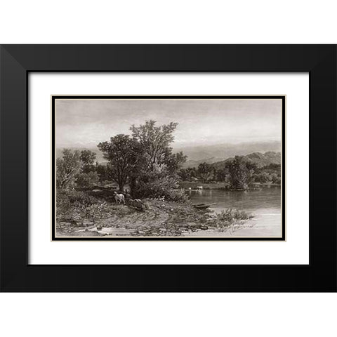 Housatonic Black Modern Wood Framed Art Print with Double Matting by Bellows, A.F.