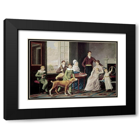 Woolsey Family Black Modern Wood Framed Art Print with Double Matting by Berczy, William Von Moll