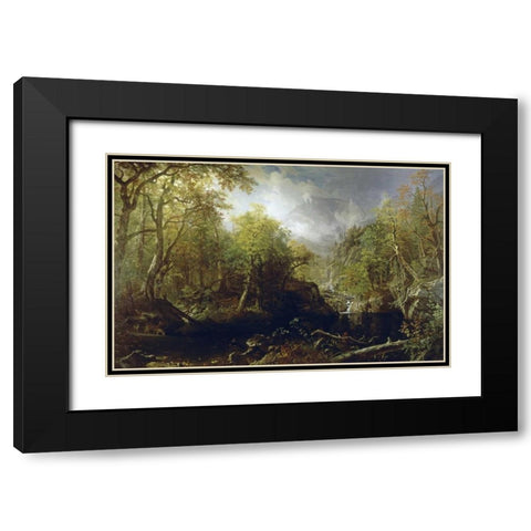 Emerald Pool Black Modern Wood Framed Art Print with Double Matting by Besnard, Albert
