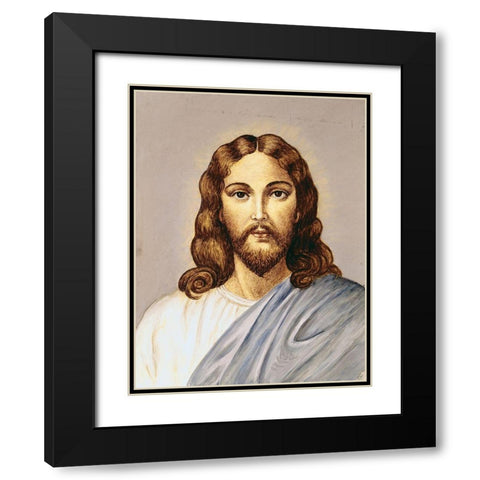 Christ Black Modern Wood Framed Art Print with Double Matting by Bianchini, Vittorio