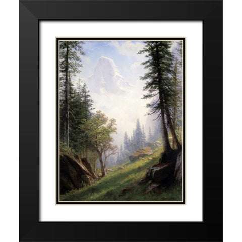 Among the Bernese Alps Black Modern Wood Framed Art Print with Double Matting by Bierstadt, Albert