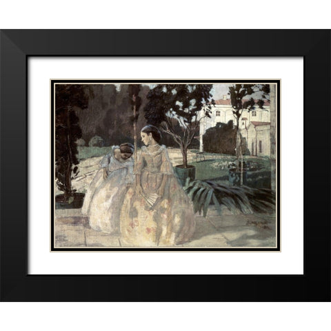 Gobelin Black Modern Wood Framed Art Print with Double Matting by Borisov-Musatov, Viktor E.