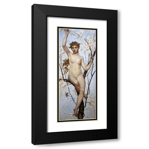 Springtime Black Modern Wood Framed Art Print with Double Matting by Bouvier, Joseph