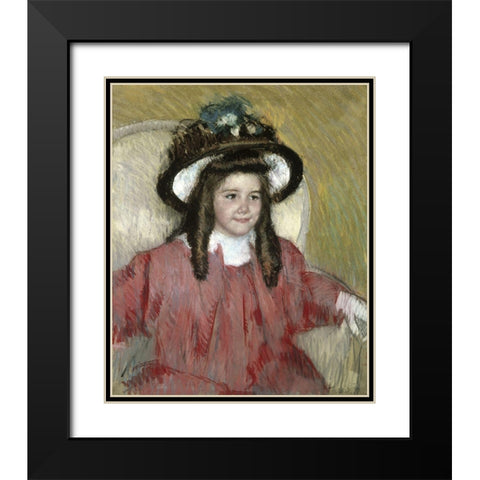 Anne Marie Durand Ruel Black Modern Wood Framed Art Print with Double Matting by Cassatt, Mary