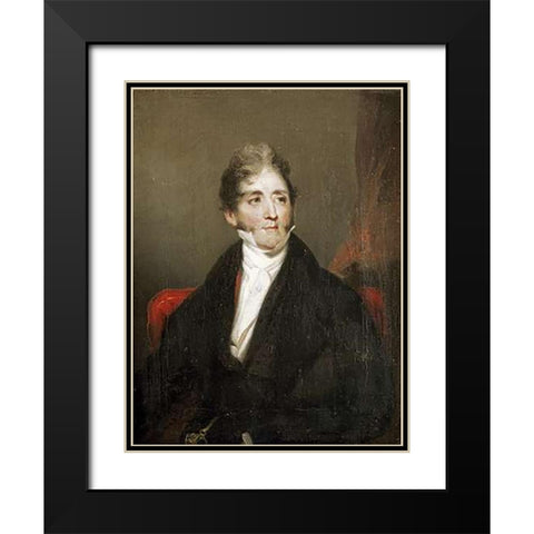 Benjamin Chew Willcock Black Modern Wood Framed Art Print with Double Matting by Chinnery, George