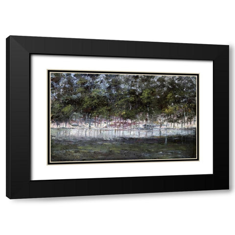 Las Fuentes De Tialpan Black Modern Wood Framed Art Print with Double Matting by Clausell, Joaquin