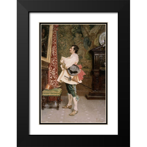 In Front of The Portrait Black Modern Wood Framed Art Print with Double Matting by Conti, Tito