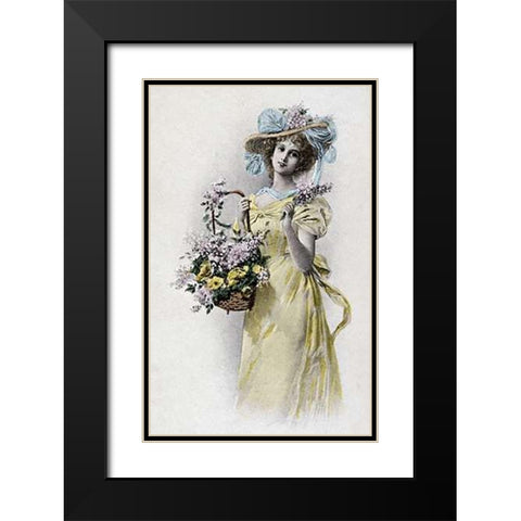 A Scene In Old Ireland Black Modern Wood Framed Art Print with Double Matting by Ives, Currier and
