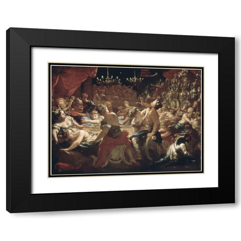 Balthazars Festival Black Modern Wood Framed Art Print with Double Matting by Dandino, Pietro