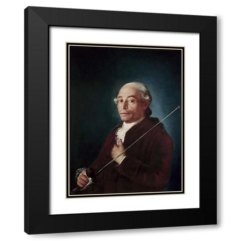 Portrait of Sabatini Black Modern Wood Framed Art Print with Double Matting by Goya, Francisco De