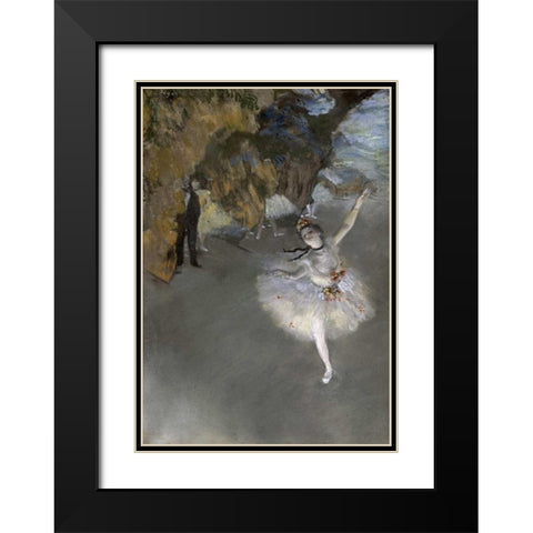 The Star Black Modern Wood Framed Art Print with Double Matting by Degas, Edgar