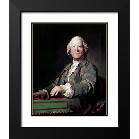 Gluck at The Spinet Black Modern Wood Framed Art Print with Double Matting by Duplessis, Joseph Siffred