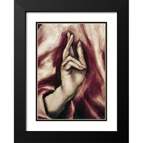 The Redeemer - Detail Black Modern Wood Framed Art Print with Double Matting by Greco, El
