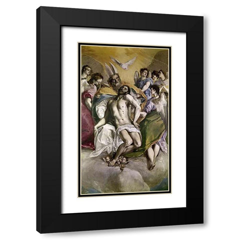 Trinity Black Modern Wood Framed Art Print with Double Matting by Greco, El