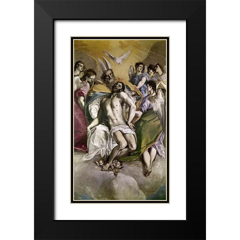 Trinity Black Modern Wood Framed Art Print with Double Matting by Greco, El