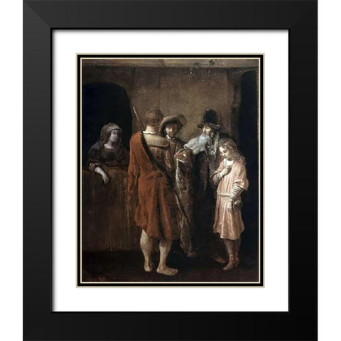 Farewell of Benjamin Black Modern Wood Framed Art Print with Double Matting by Fabritius, Carel