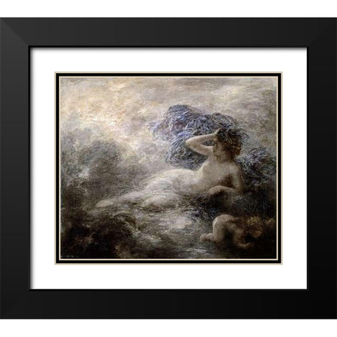Night Black Modern Wood Framed Art Print with Double Matting by Latour, Henri Fantin