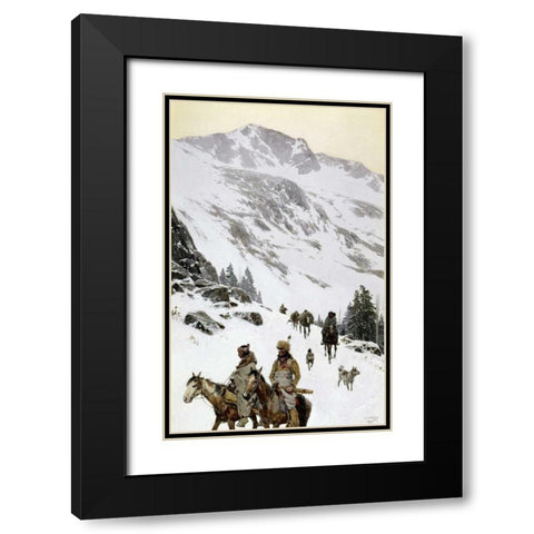 Over The Divide Black Modern Wood Framed Art Print with Double Matting by Farny, Henry Francois
