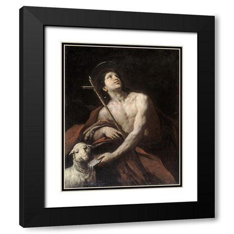 Saint John The Baptist Black Modern Wood Framed Art Print with Double Matting by Ferraro, Orazio