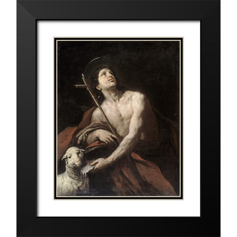 Saint John The Baptist Black Modern Wood Framed Art Print with Double Matting by Ferraro, Orazio
