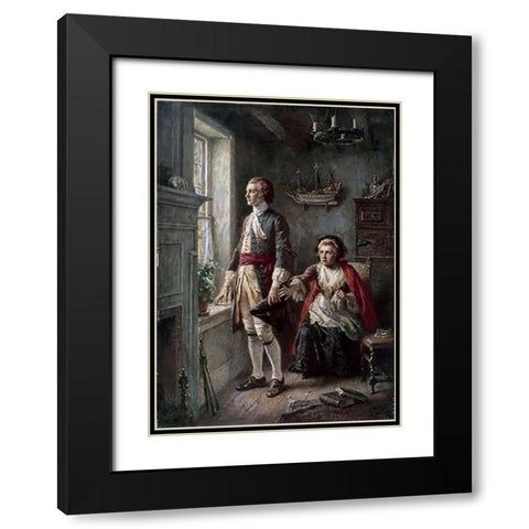 Call of The Sea Black Modern Wood Framed Art Print with Double Matting by Gerome Ferris, Jean Leon