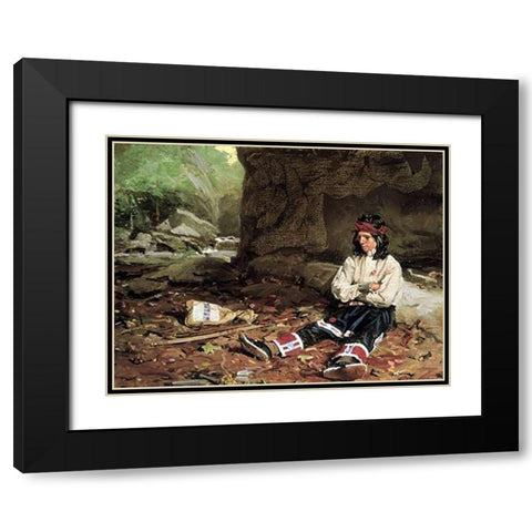 The Young Hunter Black Modern Wood Framed Art Print with Double Matting by Gaul, Gilbert