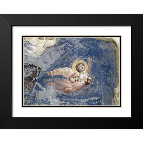 Crucifixion - Detail Black Modern Wood Framed Art Print with Double Matting by Giotto