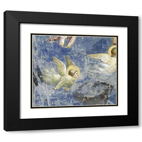 Crucifixion - Detail Black Modern Wood Framed Art Print with Double Matting by Giotto