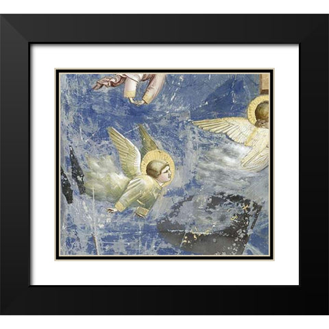 Crucifixion - Detail Black Modern Wood Framed Art Print with Double Matting by Giotto