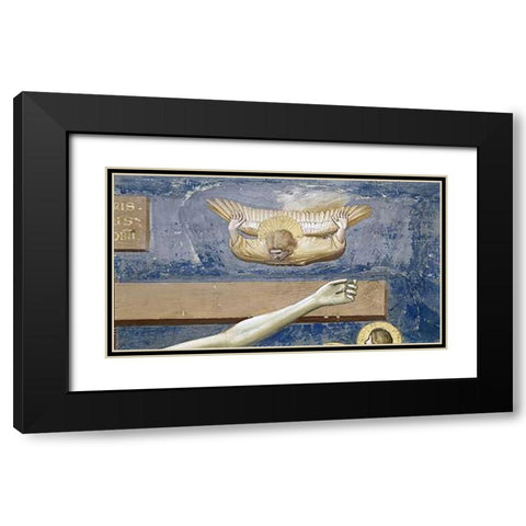 Crucifixion - Detail Black Modern Wood Framed Art Print with Double Matting by Giotto